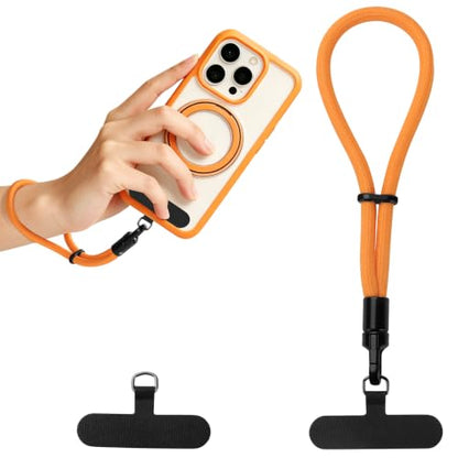 Phone Lanyard, Anti Theft Phone Wrist Strap with 2 Tether Tabs, Adjustable Wristlet & Hand Cell Phone Lanyard for Women and Men (Orange Lanyard) - color: Or6s