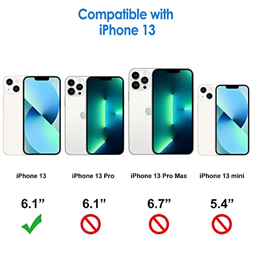 JETech Case for iPhone 13, Anti-Yellowing, Midnight Green | Shockproof Protection, Scratch Resistant Hard PC Back, Durable Transparent TPU Bumper - color: Midnight Green