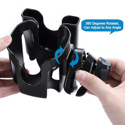 Accmor Stroller Cup Holder, Cup Holder for Walker Bike Wheelchair - color: Black
