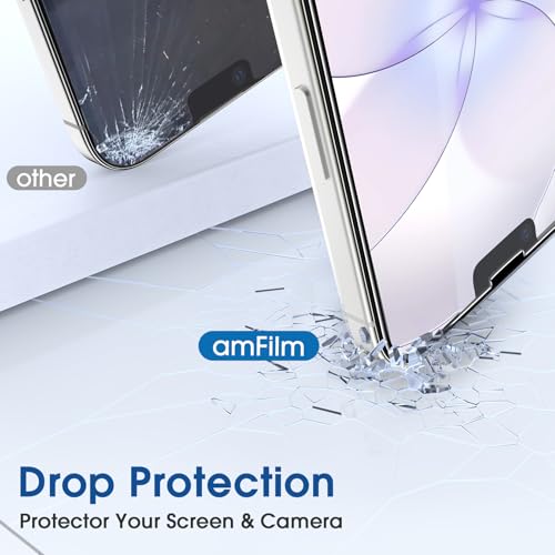 amFilm OneTouch for iPhone 17e Screen Protector 6.1'' Tempered Glass - size: C
