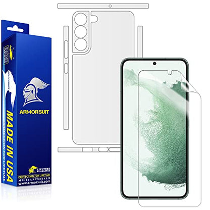 ArmorSuit MilitaryShield Full Body Skin Film + Screen Protector Designed for Samsung Galaxy S22 (6.2") - HD Clear Film