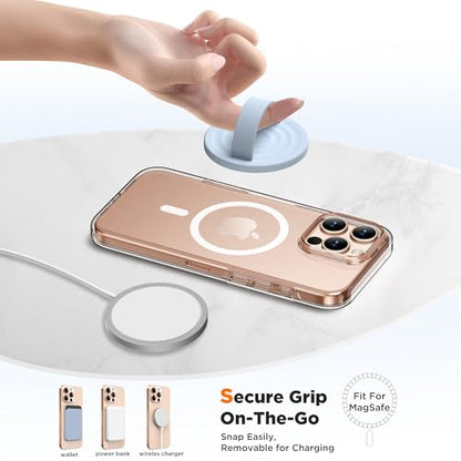 Magnetic Phone Grip for MagSafe, Silicone Ring Grip, Baby Blue - color: Baby Blue