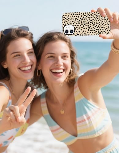 Jusy Magnetic Cheetah Phone Case for iPhone 16 Pro Max,Polka Dot | Compatible with MagSafe,Cute Aesthetic Tortoise Shell Design,TPU and PC Protective Shockproof Cover - color: Polka Dot