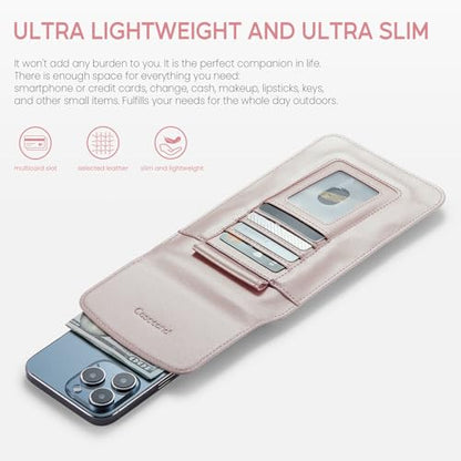 Small Crossbody Bag Cell Phone Purse for Women Men Leather Mini Shoulder Bag Wallet Case with Card Holder Slot Lanyard for All Phones iPhone 16 15 11 Samsung Google Moto up to 7.5" Rose Gold - color: Rose Gold 1