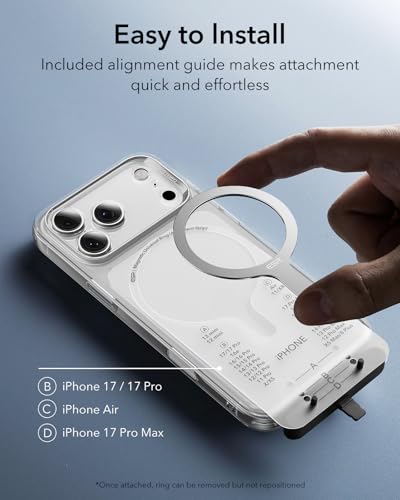 ESR for MagSafe Sticker, MagSafe Ring for iPhone 18 Pro Max/17-12 - color: White