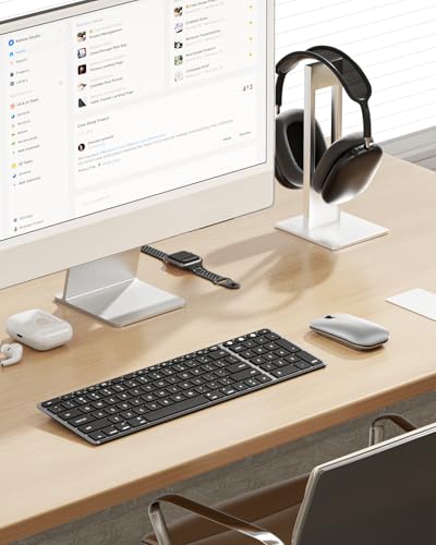 seenda SKM64-2 Bluetooth Keyboard and Mouse Combo for Mac, MacBook and iPad - color: Black & Silver