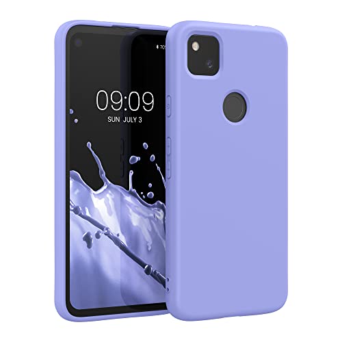 kwmobile Case Compatible with Google Pixel 4a Case - Slim Protective TPU Silicone Phone Cover - Light Lavender - color: light lavender