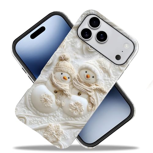 Compatible with iPhone 17 Pro Max,Anti-Scratch Glossy Case Cover,Christmas Snowman - color: Christmas Snowman, size: IPhone 17 Pro Max