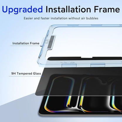 MOBDIK Privacy Screen Protector for iPad Pro 11 inch M5 2025 / M4 2024 - size: iPad Pro 11" 2025/2024