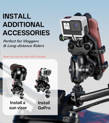 Kewig Motorcycle Phone Mount with Vibration Dampener