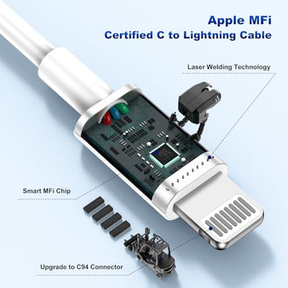 45W USB C Car Charger, 2-Port Charging Cigarette Lighte - color: White, size: 6FT