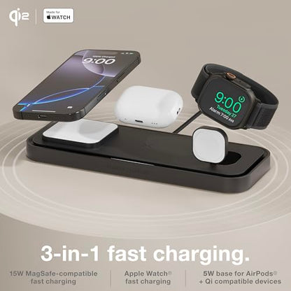 NOCO XGrid XDP3 3-in-1 Wireless Charging Station - iPhone, Watch & AirPods