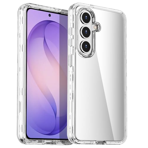 AICase for Samsung Galaxy S26 Clear Case(6.3"),Heavy Duty Drop Protection Full Body Rugged Shockproof/Dust Proof 3-Layer Military Protective Tough Durable Cover for Galaxy S26 2025 - color: Clear, size: Samsung Galaxy S26 6.3"
