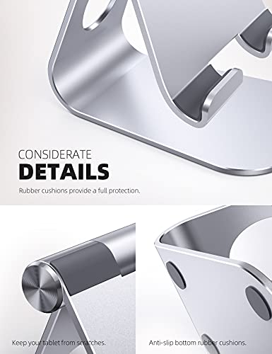 Lamicall iPad Stand Adjustable Tablet Holder, Sturdy Aluminum, Multi-Angle - color: 1-Silver