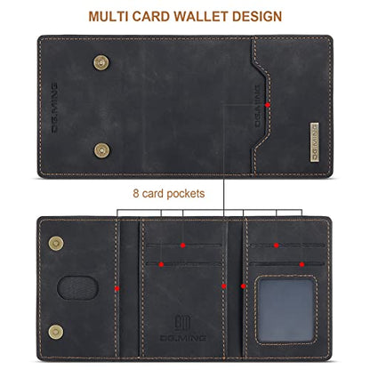 Leather Wallet Phone Cases Compatible with iPhone 14 Pro Max Case with Card Holder Men 6.7'' 2 in 1 Detachable Back Cover (Black,IP 14 Pro Max) - color: Black, size: IP 14 Pro Max