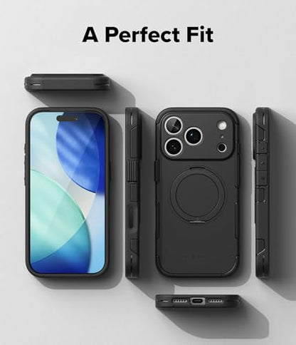 Ringke for iPhone 17 Pro Max Case [Alles Pro Black] | Compatible with MagSafe, 360° Rotating Kickstand, Camera Control Capture Button Protection, Powerful Magnet - color: Black, size: iPhone 17 Pro Max