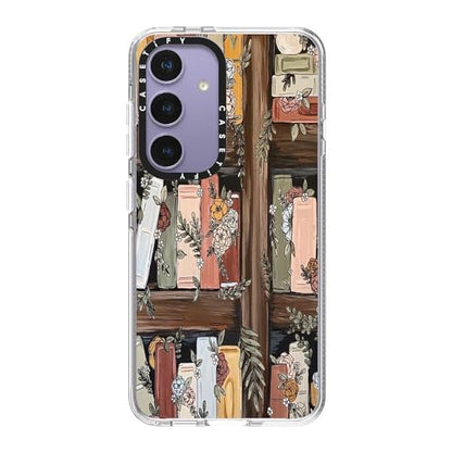 CASETiFY for Galaxy S24 Case - Impact Clear | Not Yellowing | 6.6 ft. Drop Protection | Bookshelf Garden by KT's Canvases | Clear - color: Bookshelf Garden by KT's Canvases, size: Galaxy S24
