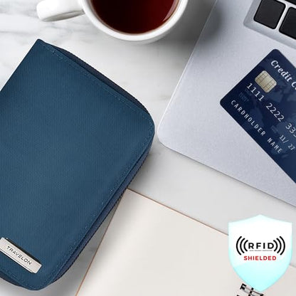 Travelon RFID Blocking Passport Zip Wallet - color: Smoke