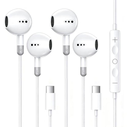 USB C Headphones for iPhone 17/16/15 Series with Mic & Remote Control