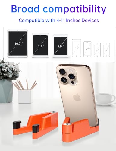 Phone Stand for Desk, Foldable Portable iPhone Stand, Cell Phone Stand Aluminum Phone Holder Cradle Dock for Desk/Travel, Desktop Phone Holder Compatible with iPhone 17 Pro Max 16 15 14 Galaxy S24 S23