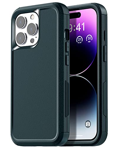 AICase for iPhone 14 Pro Max Case(6.7") Case,Heavy Duty 3-Layer Rugged Pocket-Friendly Phone Cover,Durable Military Grade Protection Shockproof/Drop Proof/Dust-Proof Protective for iPhone 14 Pro Max - color: Dark Green