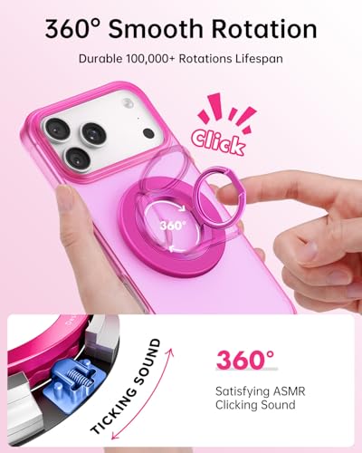 SYNCWIRE for MagSafe Phone Grip, Magnetic Phone Ring Holder - color: Hot Pink