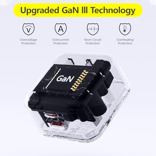 BUDI Flat USB C Wall Charger, 65W 2-Port Slim USB Wall Charger, Fast Charging Block Power Delivery for iPhone 17/16/15/14/13/12/11/Pro Max/XS/XR/8/7 - color: 2Ports(1USB A+1USB C)