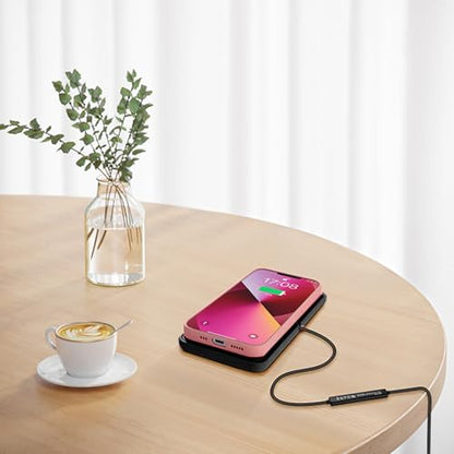 Wireless Charger Car Charging pad,SANMIDO Fast Wireless Phone Charger Cell Phone Non Slip Cordless Charging mat Compatible with iPhone 11/12/12/14/15 Galaxy S21/S22/S23/24 NOTE10 (C1P)