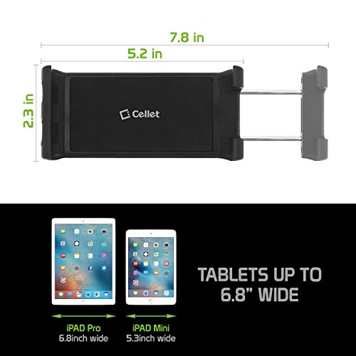 Cellet Tablet & Phone Holder for Car, iPad Truck Cup Holder Mount Compatible with iPad Pro Air Mini iPhone 14 Pro Max Plus 13 12 11 Samsung Z Fold Z Flip Tablet G Pad Kindle Fire HD 8 10