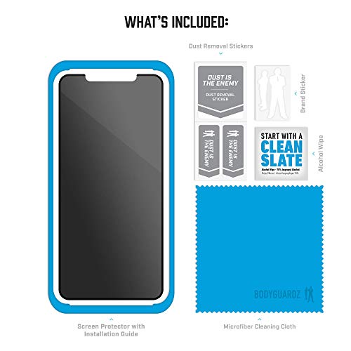 BodyGuardz - Spyglass Edge Privacy Screen Protector, Extreme Edge-to-Edge Impact and Scratch Protection for iPhone Xs Max
