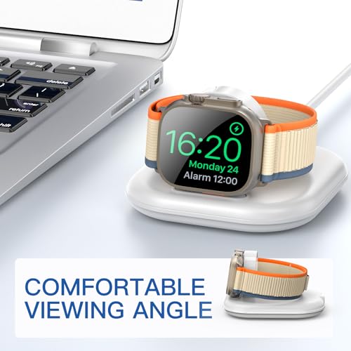 2026 Upgraded Fold for Apple Watch Charger Stand - color: White