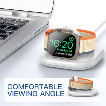 2026 Upgraded Fold for Apple Watch Charger Stand - color: White