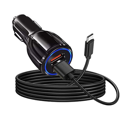 Fast Car Charger USB C Charging Cable Cord for Moto G Pure, Stylus 5G, Power, Play, One 5G Ace, G60S, G200, G9, G8, G7, Ultra Z4, G60, G22, G72, Edge 30 Phone - style: 5FT Car charger