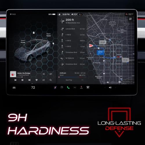 Tesla Model 3 Screen Protector 15.4 Inch (2024-2026) & Model Y (2025-2026), Matte Anti-Glare Tempered Glass, Fingerprint Resistant, 9H Hardness, Alignment Kit - color: Matte