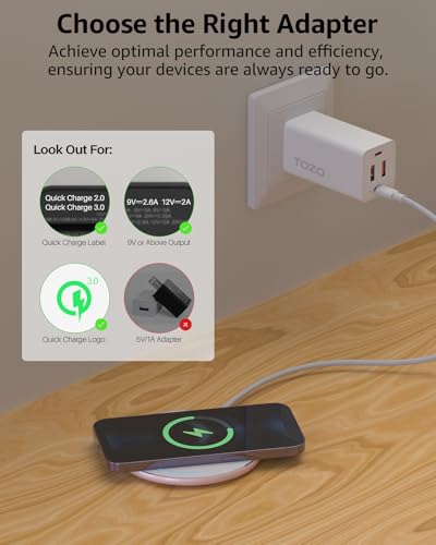 TOZO W1 Max 15W Fast Wireless Charging, Anti-Slip, Sleep-Friendly - color: Pink