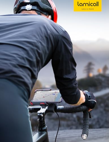 Lamicall Motorcycle Bike Phone Mount, 1s Lock Bike Phone Holder - color: Red