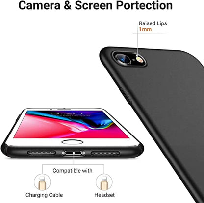 LRK Ultra Thin Black Case Compatible: Slim, Soft, and Flexible (NOT Hard) [Matte Finish] Protective Black Phone Cover - Matte Black (iPhone 6/ iPhone 6s) - size: iPhone 6/ iPhone 6s