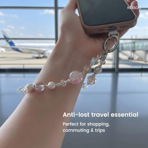 Original Design Phone Charm with 2 Tether Tabs – Stylish, Durable, and Hands-Free Phone Chain – Compatible with iPhone, Samsung, Pixel & More (11 Embossed Butterfly - Pink) - color: 11 Embossed Butterfly - Pink