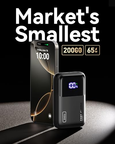 INIU Laptop Power Bank, Smallest 20000mAh 65W Fast Charging Battery Pack - color: Blue