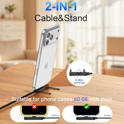 Invisible Holder Charger Cable,240W USB C to USB C Fast Charging Cable 5FT