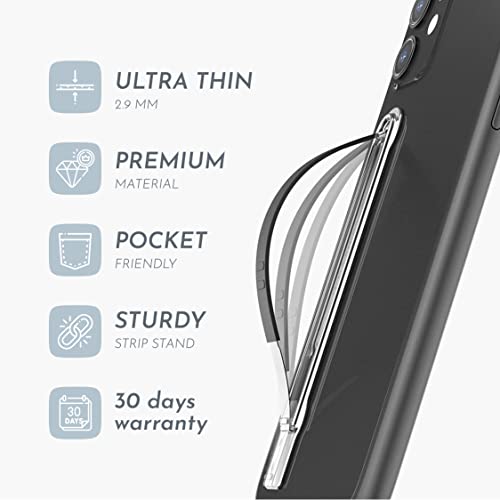 SleekStrip SleekGrip-Premium Ultra Thin Phone Grip Stand,Slim Metal Finger Loop Ring Hand Holder Strap Cell Phone Grips for iPhone 16 Pro Max,17,Android,Case Back - Gold x Enchanted Marble - color: Gold x Enchanted Marble