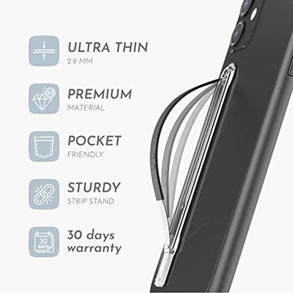 SleekStrip SleekGrip-Premium Ultra Thin Phone Grip Stand,Slim Metal Finger Loop Ring Hand Holder Strap Cell Phone Grips for iPhone 16 Pro Max,17,Android,Case Back - Gold x Enchanted Marble - color: Gold x Enchanted Marble