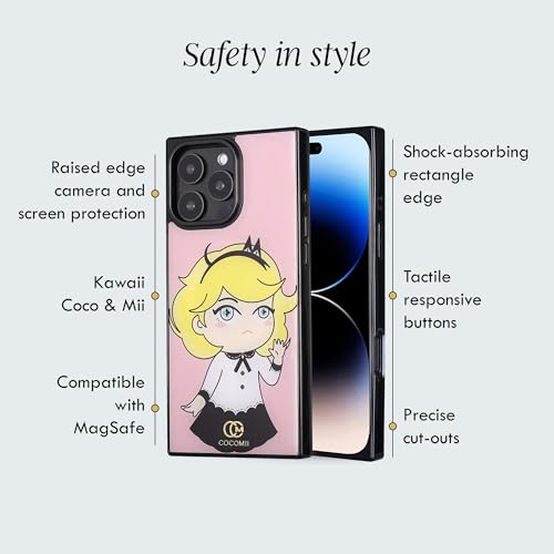 COCOMII Rectangle for iPhone 15 Pro Max Case, Blush Monochrome Coco&MII | Compatible with MagSafe Wireless Charging, Shockproof 10ft Drop Protection, Camera & Screen Protection, Premium Glossy Finish - color: Blush Monochrome Coco&Mii, size: iPhone 15 Pro