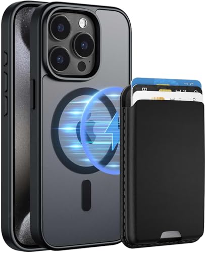 Magnetic for iPhone 12/iPhone 12 Pro Wallet Case with Card Holder﻿ | Compatible with MagSafe, Shockproof Phone Cover with Detachable RFID Blocking Card Slot, Black - color: Black, size: iPhone 12/12 Pro