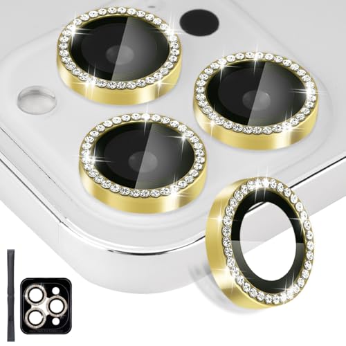 Camera Lens Protector for iPhone 16 Pro/16 Pro Max, Diamond Gold - color: Diamond Gold