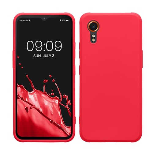 kwmobile Case Compatible with Samsung Galaxy Xcover7 Case - Soft Slim Protective TPU Silicone Cover - Neon Pink - color: neon pink