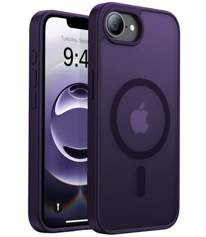 Eastinbox Magnetic iPhone 17e & 16e Case, Matte Protective Case, Purple | Shockproof, Compatible with MagSafe, Military-Grade Protection, Anti-Yellowing, Phone Case for iPhone 17 e/16 e 6.1" - color: Deep Purple