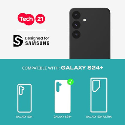 Tech21 Evo Clear case for Samsung Galaxy S24+ - Transparent Anti-Yellowing case - Clear - size: S24 Plus