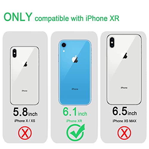 JJGoo Compatiable with iPhone XR Case Clear, Transparent Shockproof Phone Case, Slim Anti-Scratch Hard PC Back Protective Cover Bumper, Clear - color: Clear