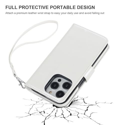 Bocasal for MagSafe Wallet Case Card Holder for iPhone 13 Pro, White - color: White for MagSafe